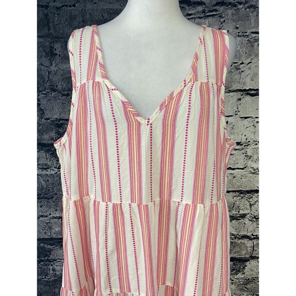 Marine Layer Dress Womens XL Striped Summer Tiered Maxi Sleeveless Casual‎ 2024 - Picture 3 of 16